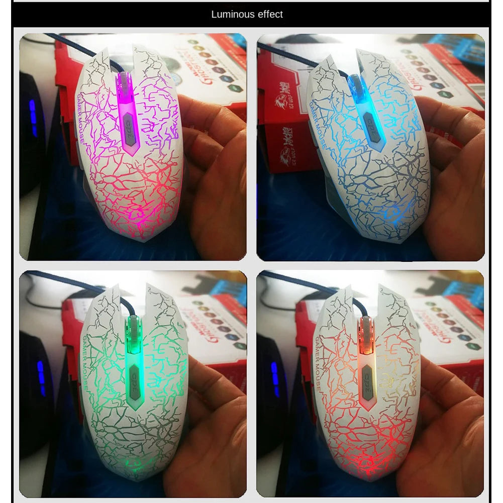 USB Wired Mouse Mouse Gamer LED Computer Gaming Mouse Colorful Professional Ultra-precise Game For Dota 2 For LOL Gamer 2400 DPI