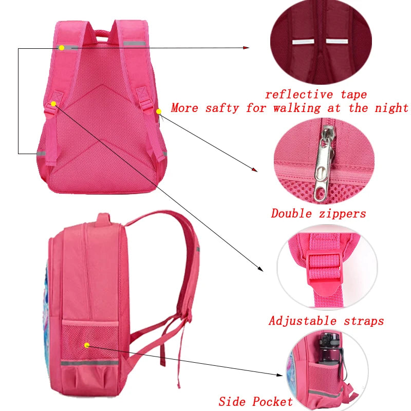 Mochila Fortnite Cartoon vermelha de 16" unissexo com fecho duplo, grande capacidade, mochila escolar para crianças, meninos e meninas dos 5 aos 8 anos