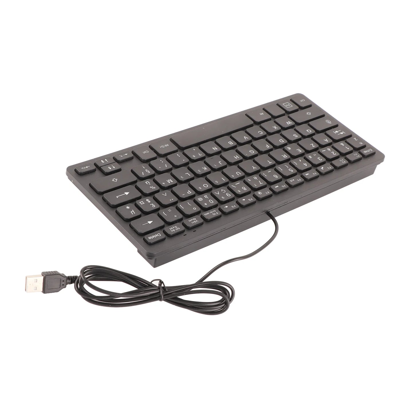 Tastiera meccanica cablata USB 78 tasti russo francese tedesco, design ergonomico, ultrafine, mini e resistente, per PC e laptop