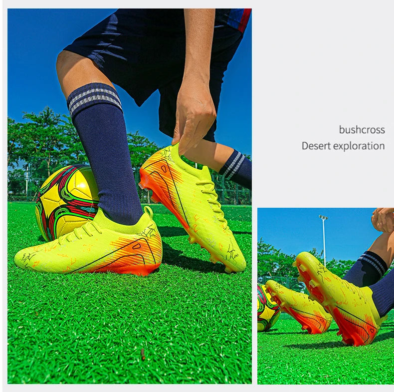 Chaussures de football pour homme en gros, crampons, baskets antidérapantes, chaussures d'entraînement de football, qualité supérieure FG, livraison directe, unisexe, adulte