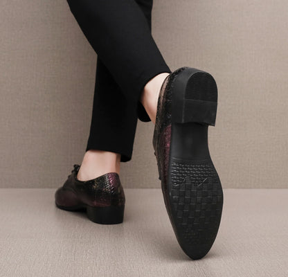 PU Leather Men's Oxford Shoes Street Style Casual Shoes Lightweight Sneakers Outdoor Male Walking Shoes Formal Dress Footwear
