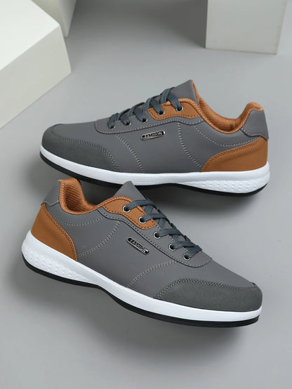 Chaussures de marche imperméables pour homme « Four Seasons » - Chaussures de sport décontractées en cuir pour homme - Chaussures de camping antidérapantes - Chaussures de tennis pour homme