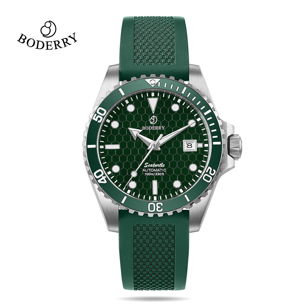 Boderry Bronze Watch Seaturtle Titanium Diver Luxury Wristwatch Automatic Mechanical Wristwatch Sport 200M Waterproof Luminous