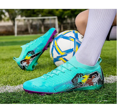 Chaussures de football pour homme, gazon, ultralégères, sportives et confortables, pour adulte, antidérapantes, crampons d'extérieur, sport, futsal, entraînement, match