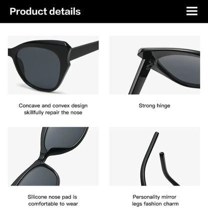 Módní sluneční brýle Cat Eye pro ženy, vintage sluneční brýle, dámské brýle s rámem Cateye, zrcadlové, retro, luxusní, cestovní, s přechodem barev, Oculos De Sol