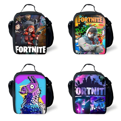 Borsa termica Classic Game Fortnites per bambini, capiente, per ragazzi, ragazze e studenti, ideale per picnic all’aperto, riutilizzabile come lunch box isotermico