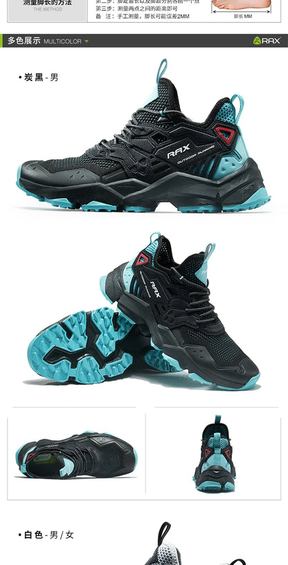 Rax Men's Running Shoes Women Breathable Jogging Shoes Men Lightweight Sneakers Men Gym Shoes Outdoor Sports Shoes Male Zapatos