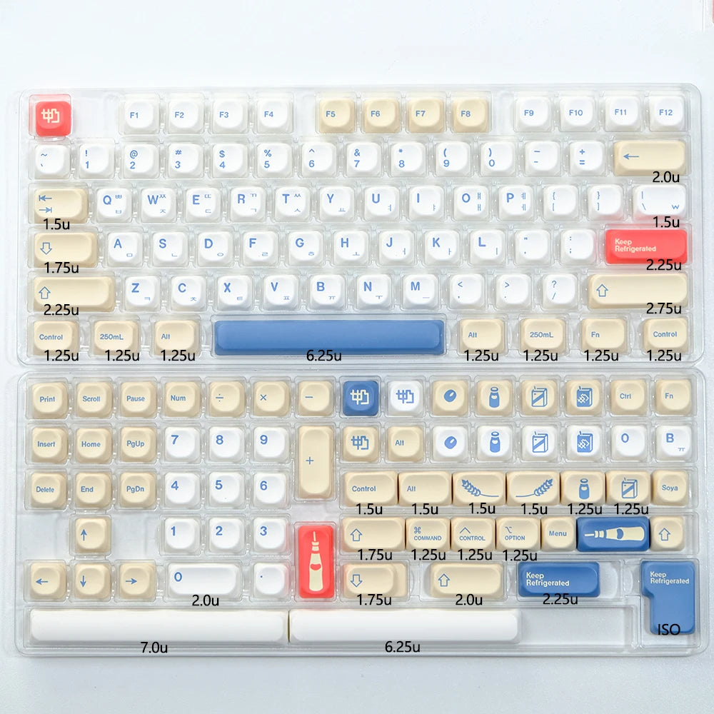 KBDiy KOA Profile Keycap GMK Style Retro 9009 Theme PBT Keycaps For Mechanical Keyboard Gaming KIT Korean 139 Keys ISO Key Cap