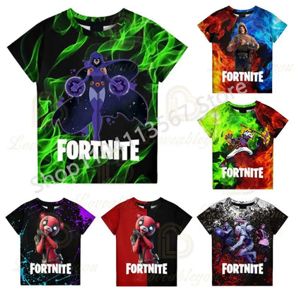 2PCS Suits F-Fortnited Victory 3D T-shirt Shorts Kids Tops Girls Boys Battle Royale Clothes Harajuku Tees Hero Children T Shirt