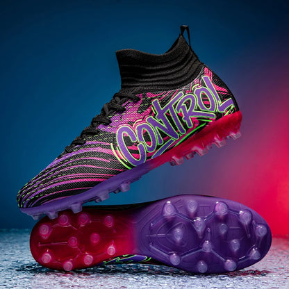 New Men Football Boots Cleats Sneakers High-top High-quality Soccer Shoes Non-Slip Futsal Grass Match Indoor Hot-selling FG/TF