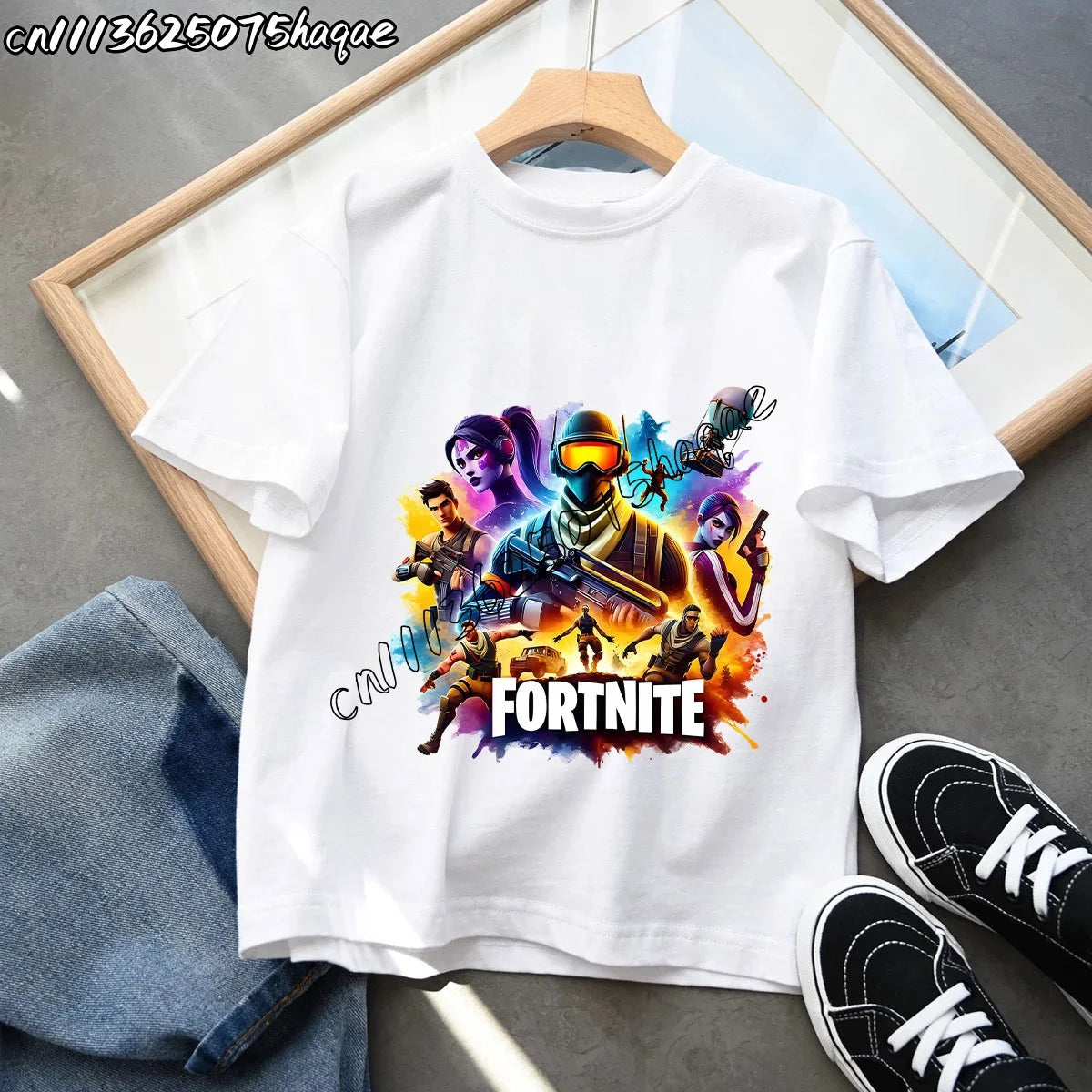 Summer New Fortnites Children T-shirts Cartoon Figure Graphic T-shirt Casual Sports Short Sleeves Sports Tops Kids Boys Clothing