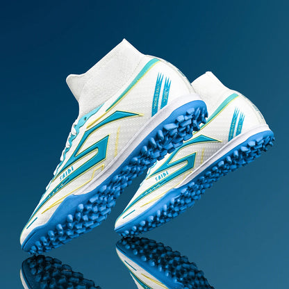 Chaussures de football athlétiques TF Turf, tige en tissu PU doux pour la peau, semelle en caoutchouc antidérapante, qualité fiable, chaussures d'entraînement.