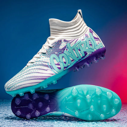 New Men Football Boots Cleats Sneakers High-top High-quality Soccer Shoes Non-Slip Futsal Grass Match Indoor Hot-selling FG/TF