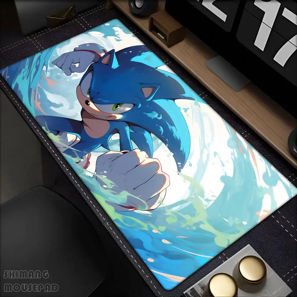 Anime Sonic The Hedgehog Mouse Mat Desk Mat With Pad Gaming Accessories Prime Gaming XXL Keyboard Pad Padding Mat