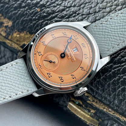 NEW Pierre Paulin Jumping Hour Men Watch Automatic St17 Mechanical Watch Steel Purplewatch Vintage Date Window 38mm Metal