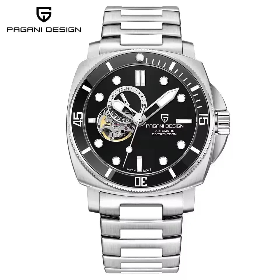 PAGANI DESIGN 2026 Original 43MM Men's Automatic Mechanical Watch NH39 200M Waterproof AR Sapphire Mirror Watches For Men