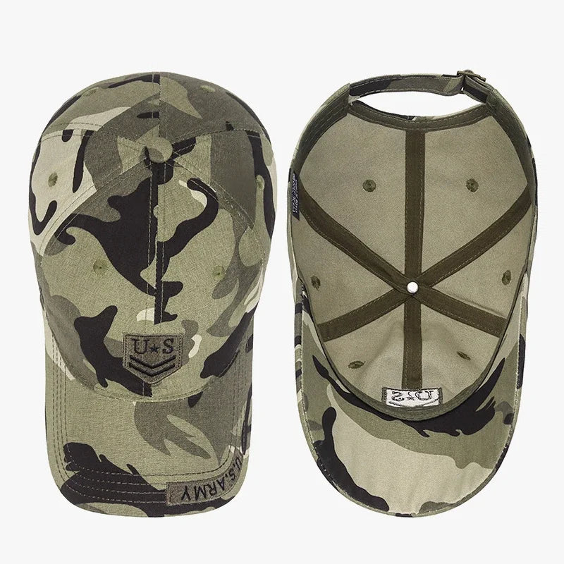 Casquette de baseball camouflage à visière en coton doux, printemps-automne, pour les loisirs en plein air, polyvalente