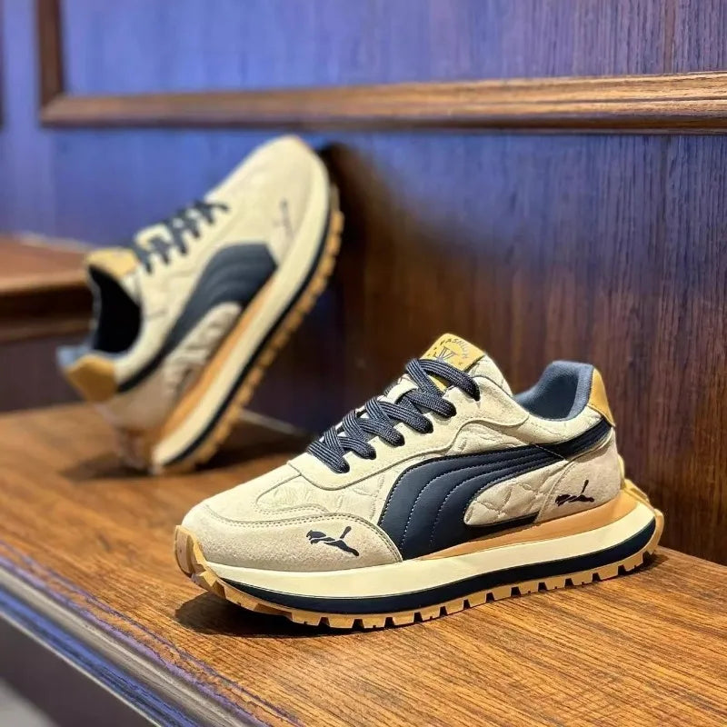 Freizeitschuhe, Herrensportschuhe, Sommer-Freizeitschuhe, Herrenschuhe mit dicker Sohle, weich und bequem, rutschfest, Outdoor-Modeschuhe