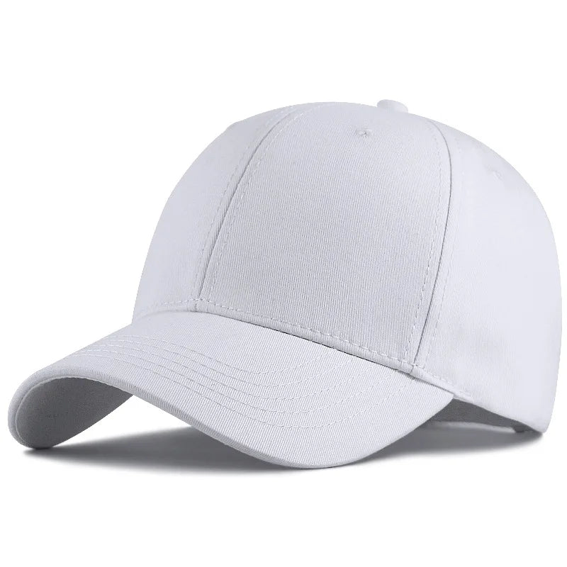 Baseballová čepice Big Head Plus Size, 100 % bavlna, vhodná pro muže i ženy, nastavitelná, čepice typu „dad hat“, nadměrná velikost 58–60 cm, 61–65 cm