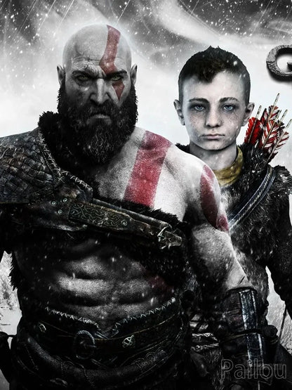 God Of War Ragnarok 5D DIY Diamond Painting Kit Greek Mythology Kratos Art Mosaic Cross Stitch Handcraft Home Room Decor Gift