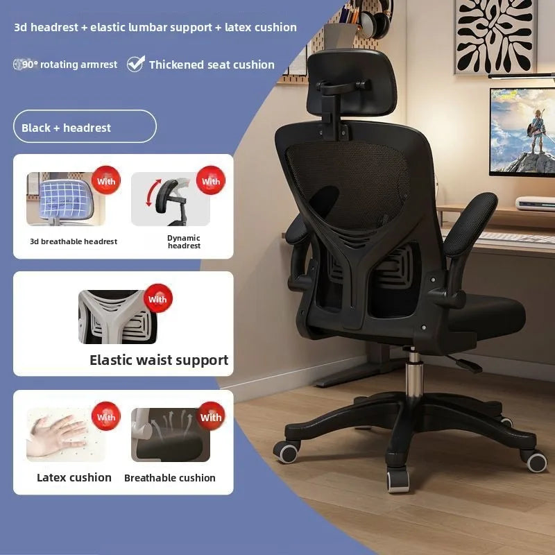 Silla gaming ergonómica para dormitorio u oficina, cómoda para largas horas, silla de escritorio para ordenador, silla gaming cómoda