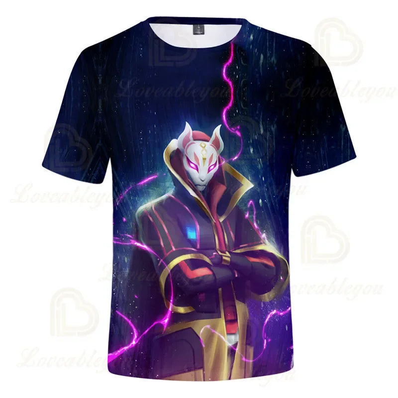 Fortnite Victory Game 3D-T-Shirt für Babys, Harajuku-T-Shirt für Kinder, süße Battle-Royale-Hero-Oberteile für Jungen und Mädchen