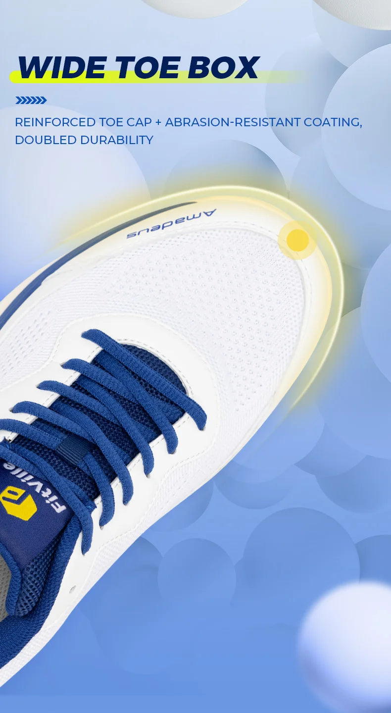 Chaussures de tennis pour homme FitVille, version large 2E, chaussures de sport d'entraînement professionnel, respirantes, antidérapantes, avec soutien de la voûte plantaire