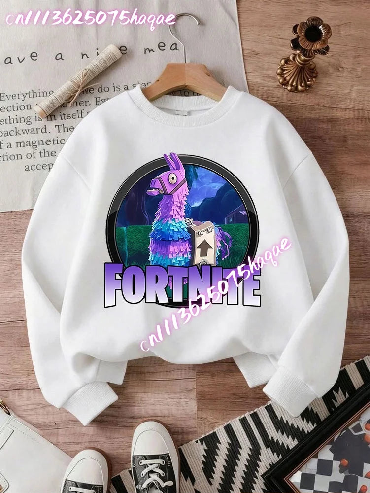 New Fortnites Kids Sweatshirts Cartoon Game Character Printed Hoodie Autumn Casuals Children Tops Winter Baby Boys Clothing