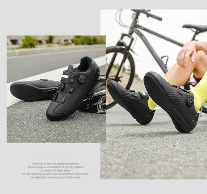 Highway bike cycling shoes, breathable and wear-resistant mountain bike cycling shoes, professional bike lock shoes Men or Women
