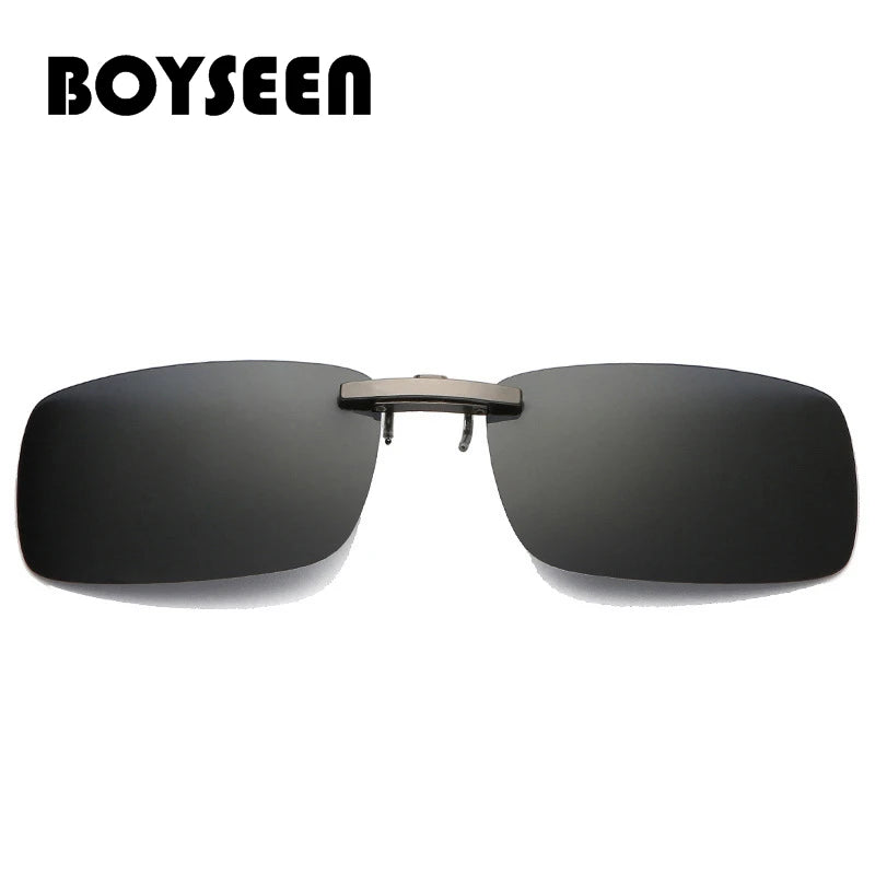 BOYSEEN Polarized Clip Sunglasses Driving Day Night Vision Lens Unisex Sport Fishing Myopia Glasses Men Women Travel Outdoor