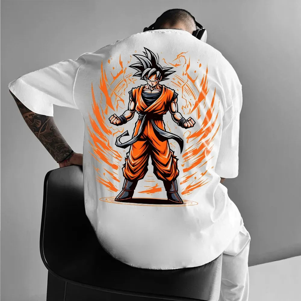 Dragon Ball Men's and Women's T-shirt Vegeta Anime Brand Design Sense Tee Summer Spring Boy's Short Sleeves Parent-child Outfits