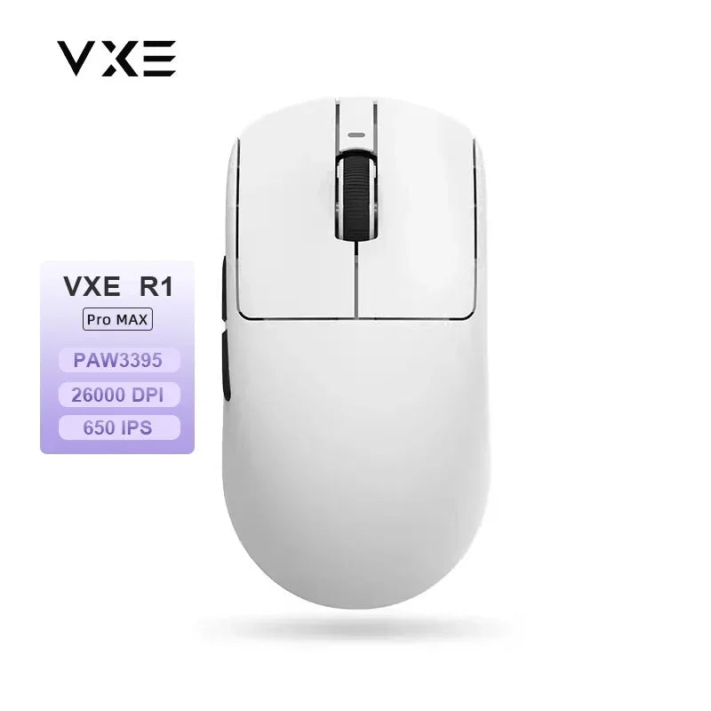 VXE Dragonfly R1 Pro MAX 2.4G Wireless Gaming Mouse PAW3395 26000DPI 3-mode Connection with Low Latency Wired Gaming Mouse