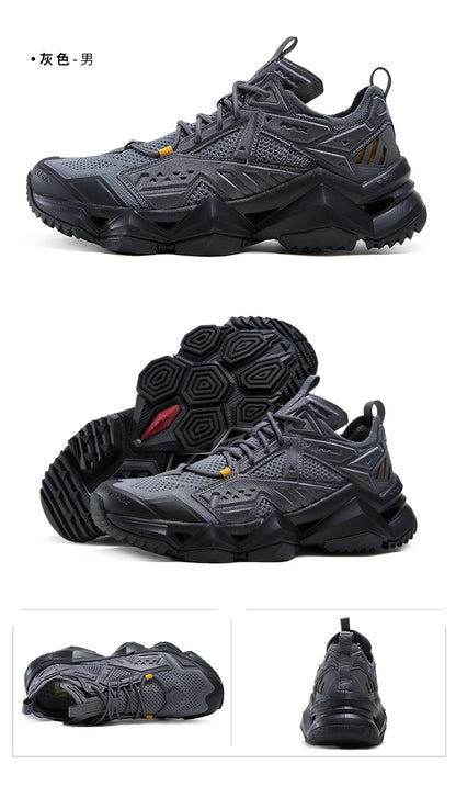 RAX Running Shoes Men & Women Outdoor Sport Breathable Lightweight Sneakers Air Mesh Upper Anti-Slip Natural Rubber Outsole