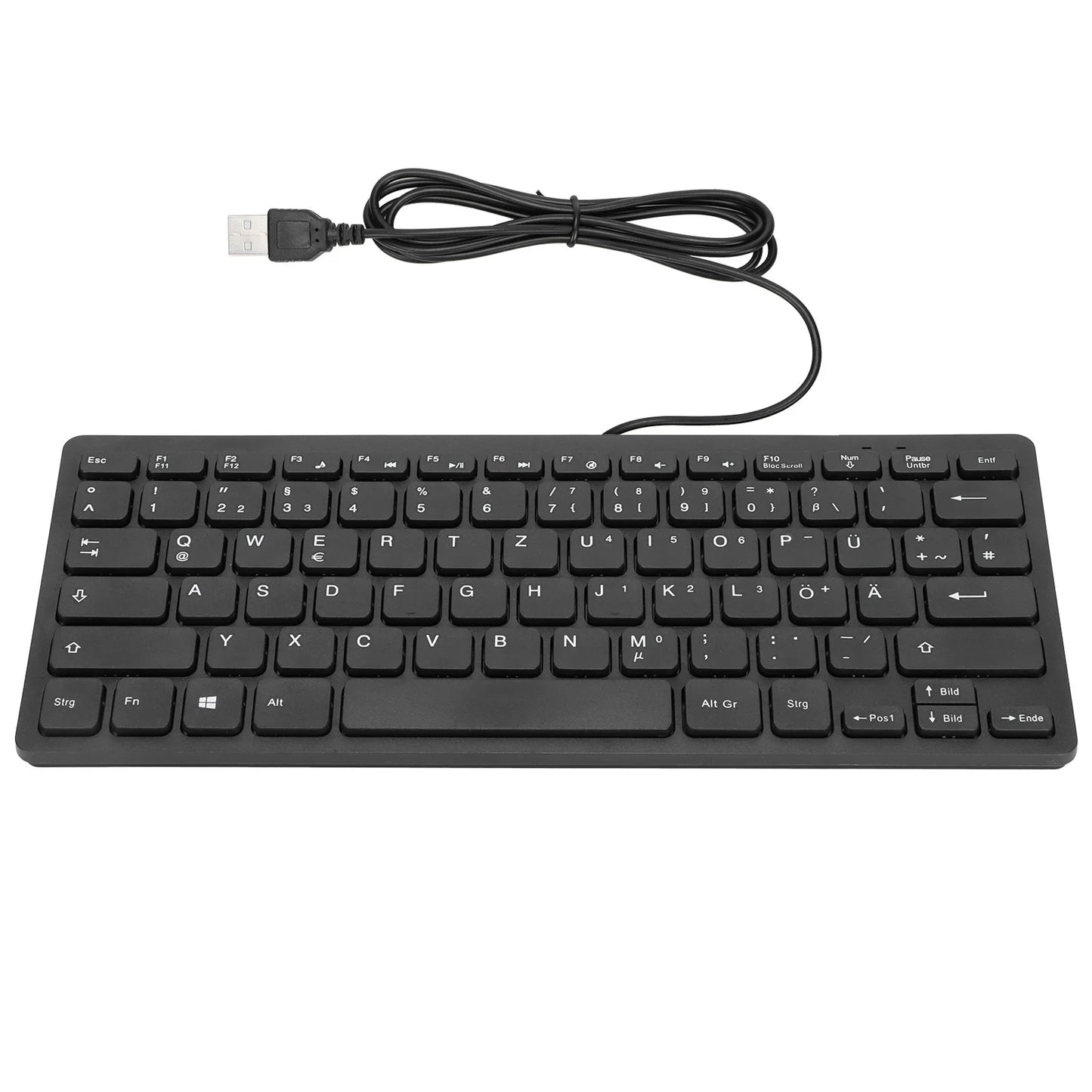 Tastiera meccanica cablata USB 78 tasti russo francese tedesco, design ergonomico, ultrafine, mini e resistente, per PC e laptop