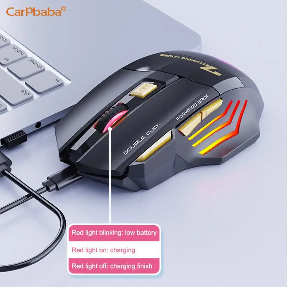 Wireless Mouse Bluetooth Wireless Mouse Rechargeable Computer Mouse Gamer Ergonomic Gaming Mouse RGB Backlit Silent Mice For PC