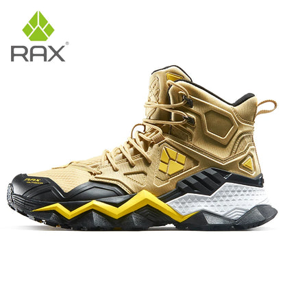 RAX winter men's and women's hiking shoes snow boots waterproof leather sports shoes super warm men's boots outdoor work shoes