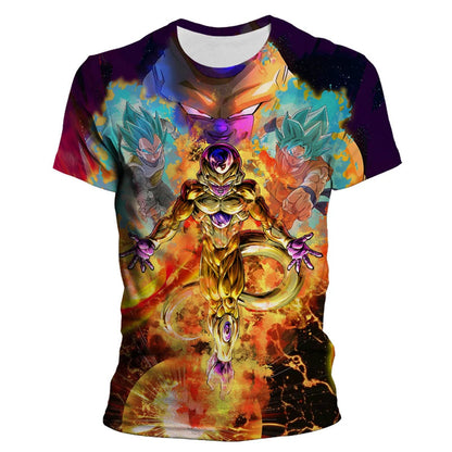 Men's Short Sleeved Cartoon 7 Dragon Ball Z T-shirt Children's Top T-shirt Children's Clothing Summer Short Sleeved Casual Wear