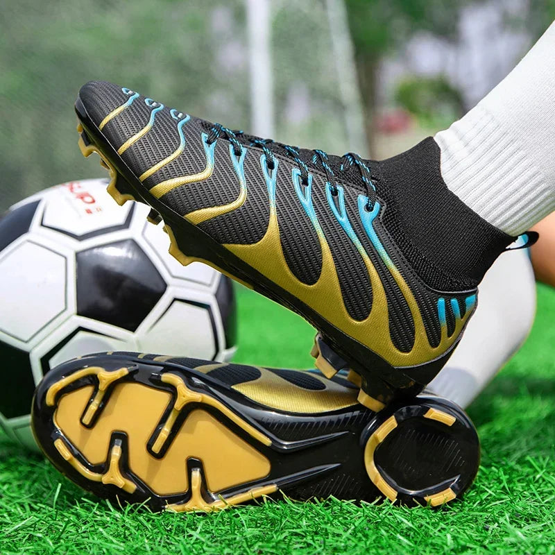 Men Match Football Boots Sport Training Long Spikes FG/TF Boys Cleats Outdoor Soccer Shoes Non Slip Indoor Futsal Comfortable