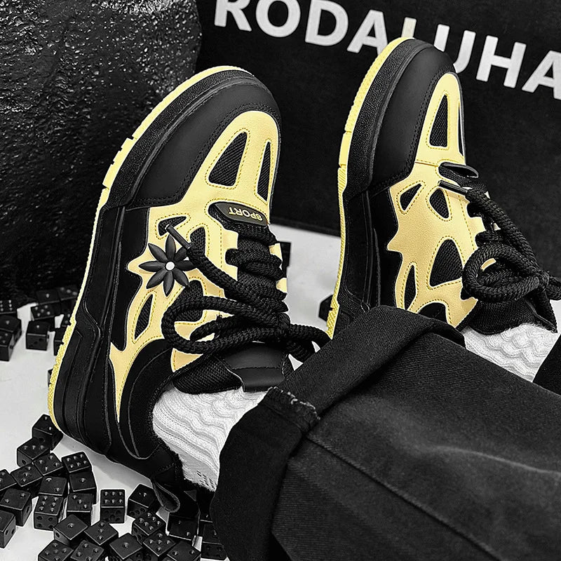 Mode Herrenschuhe Trend Street Skateboard-Schuhe Herren Luxusmarke Trainingssneaker Mesh atmungsaktive Freizeitschuhe Tenis Masculino