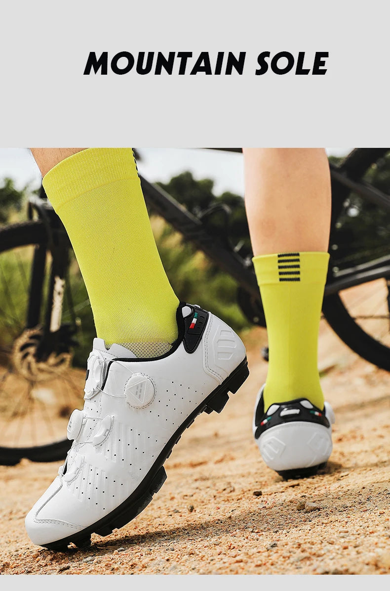 Highway bike cycling shoes, breathable and wear-resistant mountain bike cycling shoes, professional bike lock shoes Men or Women