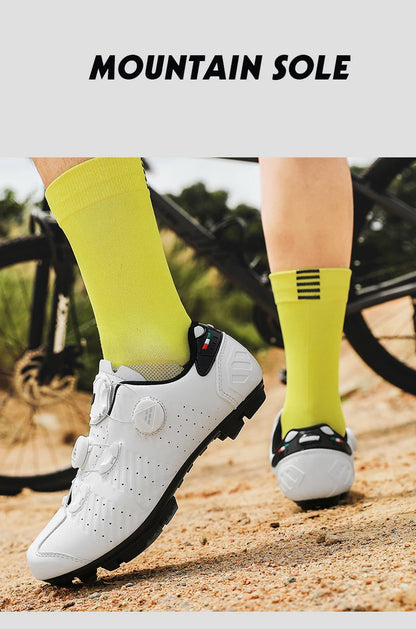 Highway bike cycling shoes, breathable and wear-resistant mountain bike cycling shoes, professional bike lock shoes Men or Women