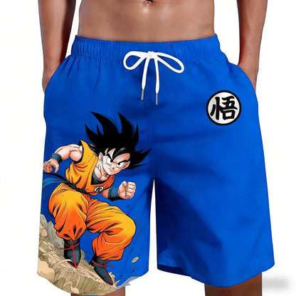 Hot Sale New Hot Sale Dragon Ball Goku Kanji Symbol Anime Print Shorts Casual Loose High-quality Trendy Graphic Summer Quick Dry
