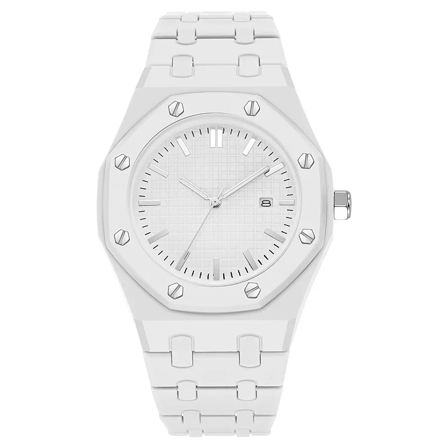 New Fashion Men Luxury Calendar Watch Women Business Casual Quartz Watches Sports Plastic Watch Students Watches Reloj Hombre