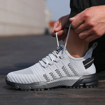 Lässige Herren-Sneaker aus Mesh, leicht und atmungsaktiv, mit weicher Sohle, Slip-on-Laufschuhe, flache Loafers, Trainers, Zapatos Hombre