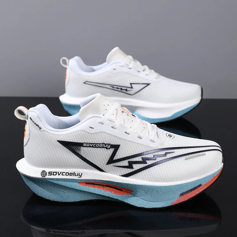2026 Running Shoes Carbon Board Marathon Men Sports Breathable Lightweight Women's Comfy Athletic Antiskid Sneakers Casual New