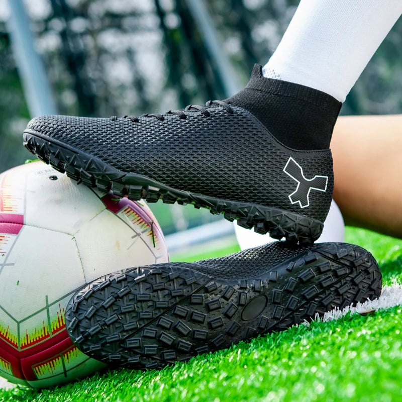Chaussures de football de qualité pour hommes, chaussures de football résistantes pour garçons, chaussures de football légères pour enfants, baskets d'entraînement de futsal, crampons de football