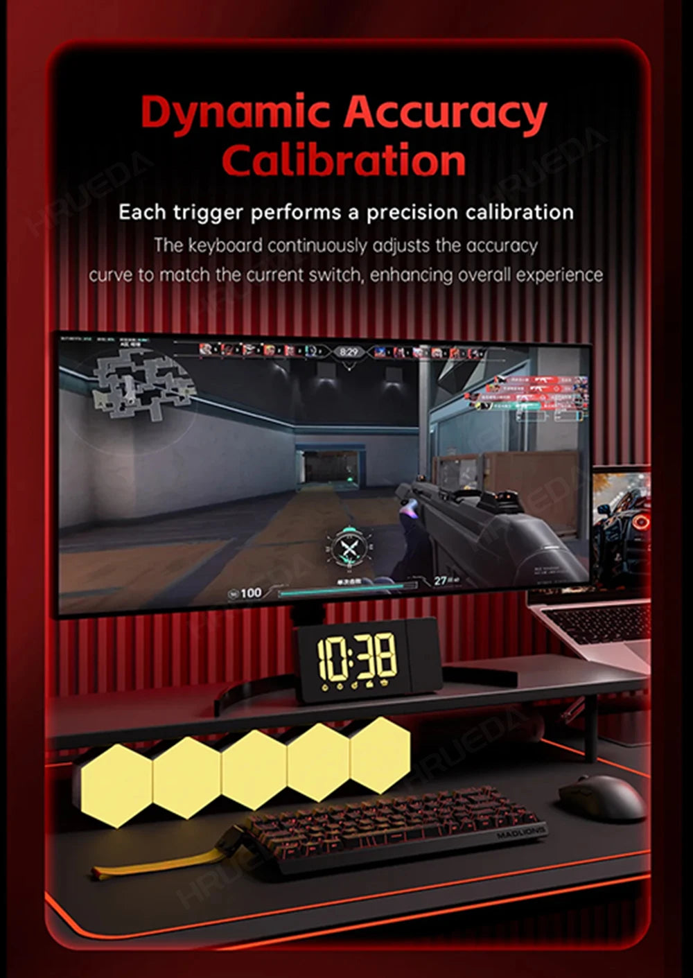 MADLIONS Mad 60he Mad60HE Mad 68HE mechanische Tastatur mit Magnetschaltern, kabelgebunden, Hot-Swap, 8K-Polling-Rate, personalisierte Gaming-Tastatur