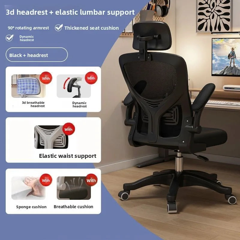 Silla gaming ergonómica para dormitorio u oficina, cómoda para largas horas, silla de escritorio para ordenador, silla gaming cómoda