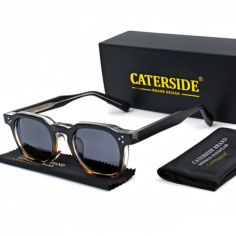 CATERSIDE Fashion Men Sunglasses Small Frame Square Personalized Design Sun Glasses Women Travel Party Business Festival Gift