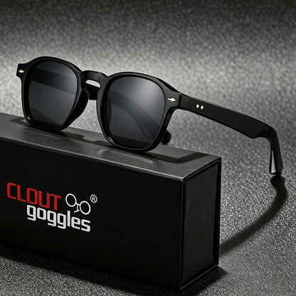 CLOUT GOGGLES Fashion Personality Rivet Sunglasses Women Men Square Frame Outdoor Travel Ultraviolet Protection Sun Glasses